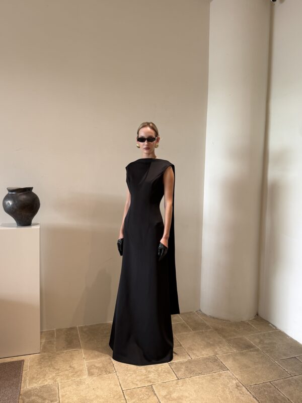 Cape midi dress