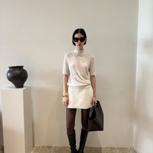 White Knit Top